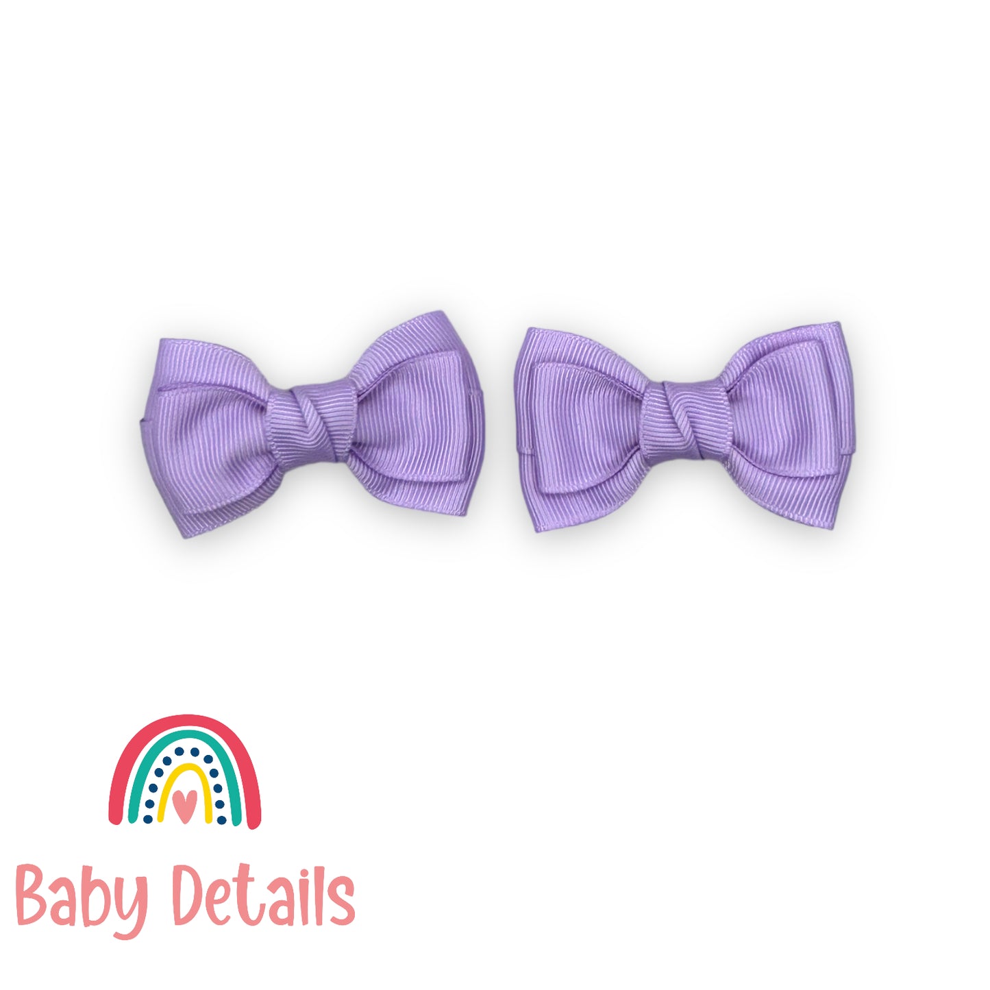 Set of 2 classic hair clips - Purple