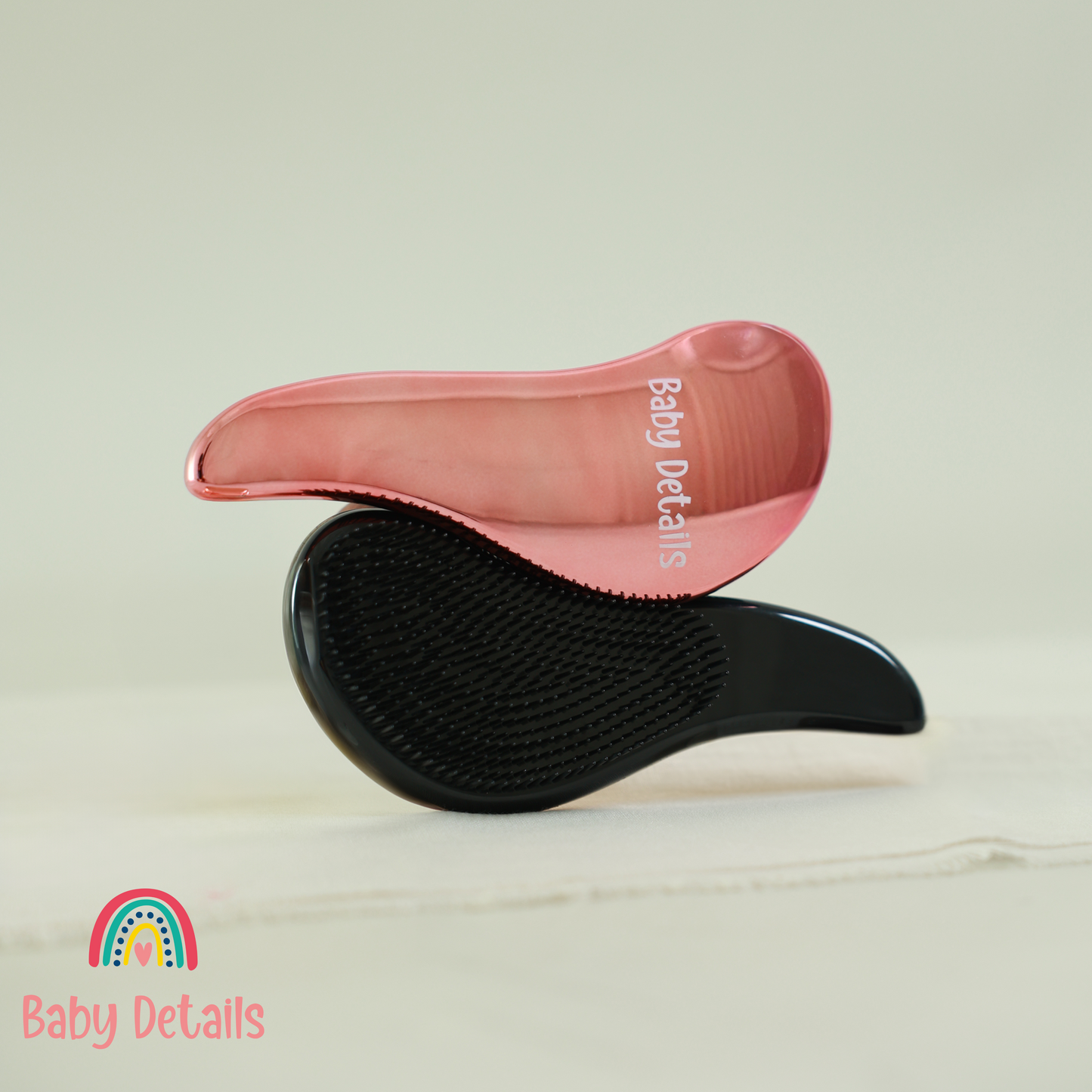 Curved Metallic Hair Brush