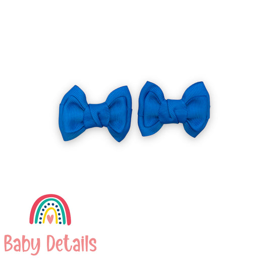 Set of 2 mini classic hair clips - Blue