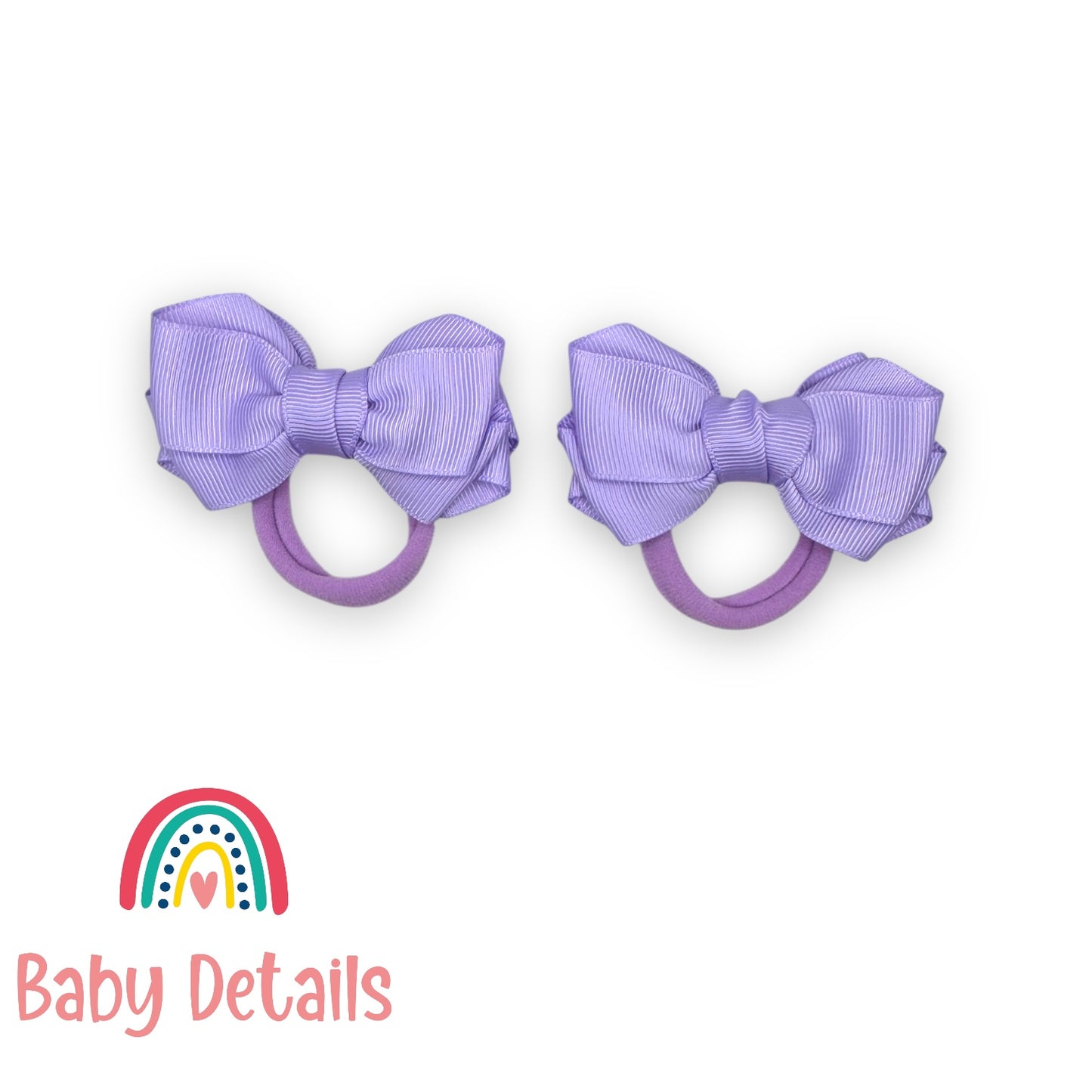 Set of 2 Layers Hair Ties - Purple