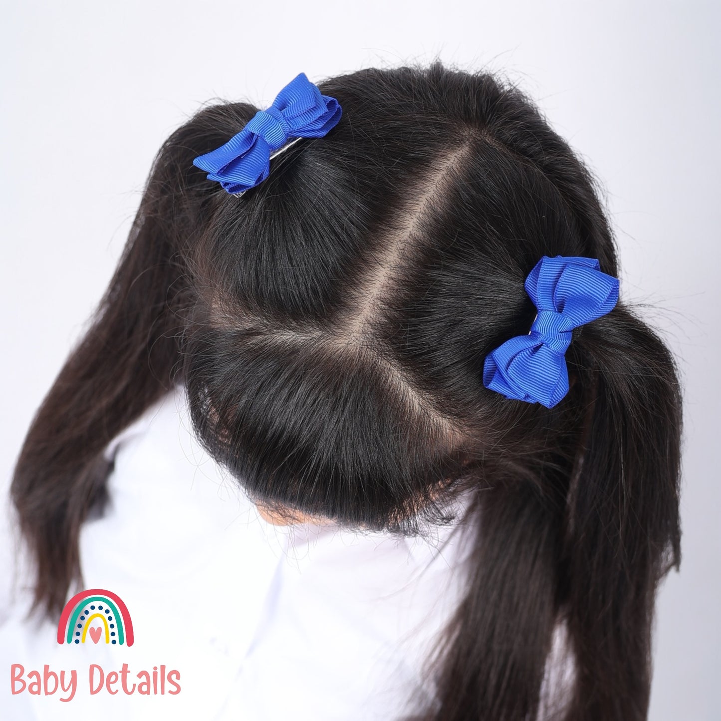 Set of 2 Mini Layers Hair Clips - Royal Blue