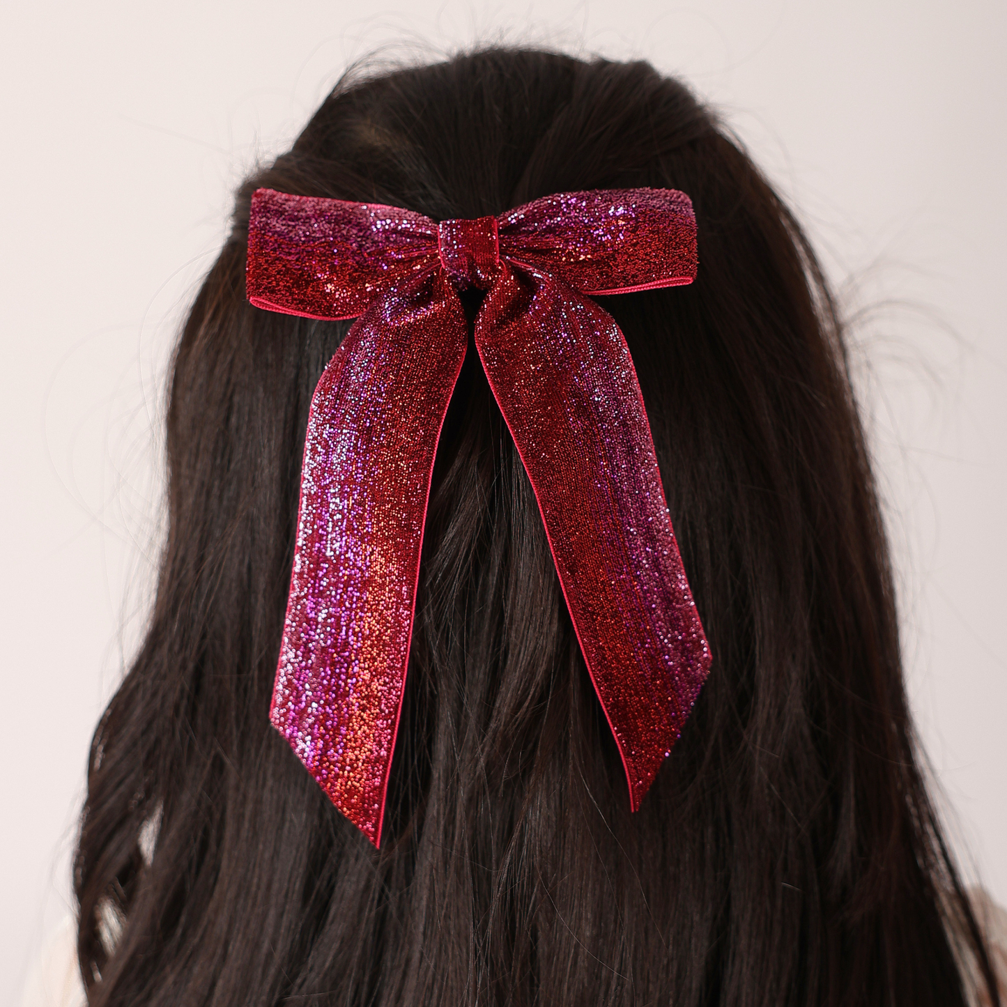 Wide Long Shiny Ribbon - Pink & Red