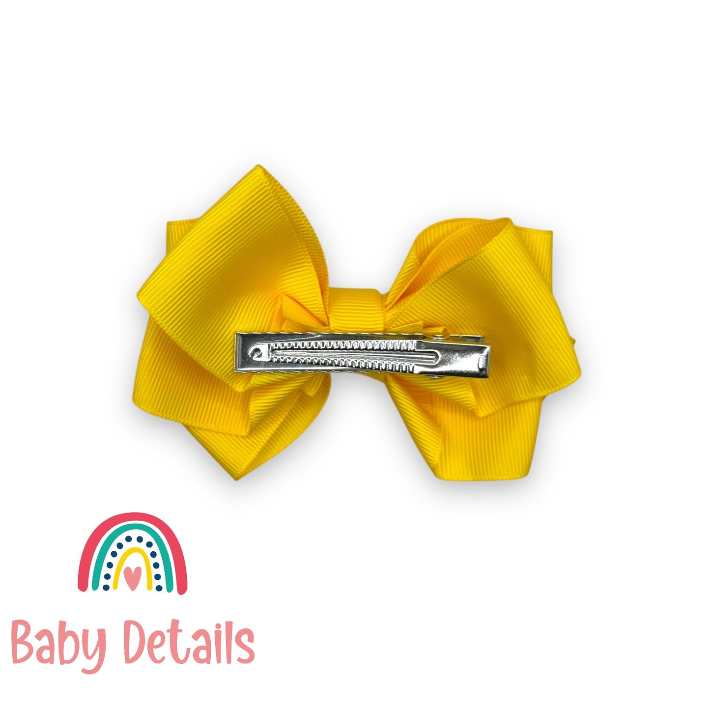 Big Bow Layers Hair Clip - Yellow