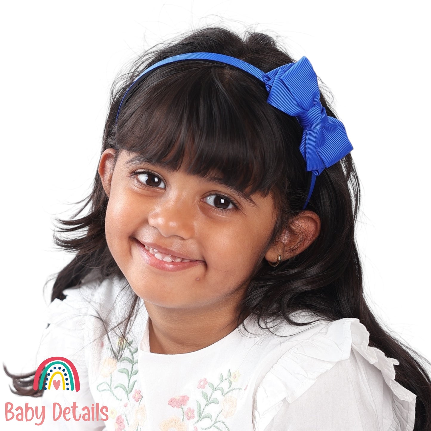 Headband with Layered Bow - Royal Blue