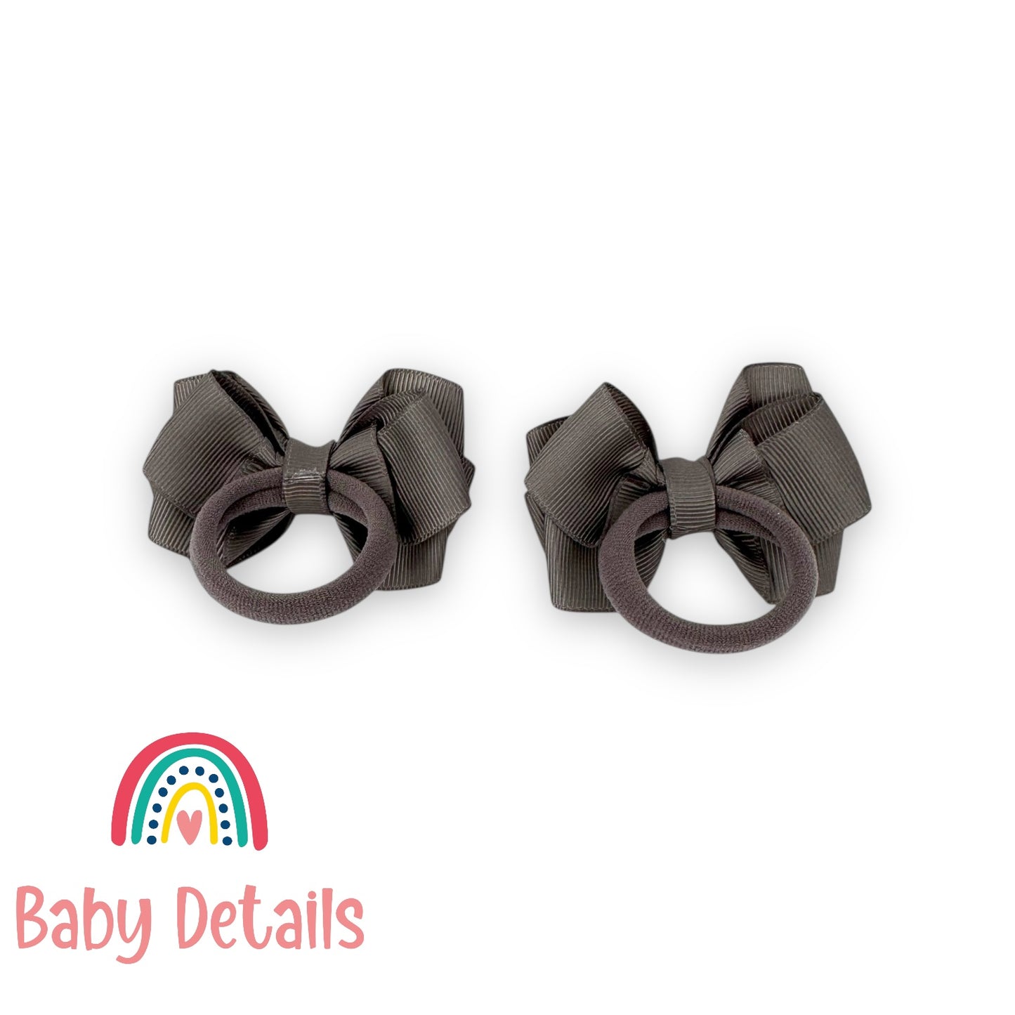Set of 2 Layers Hair Ties - Dark Grey