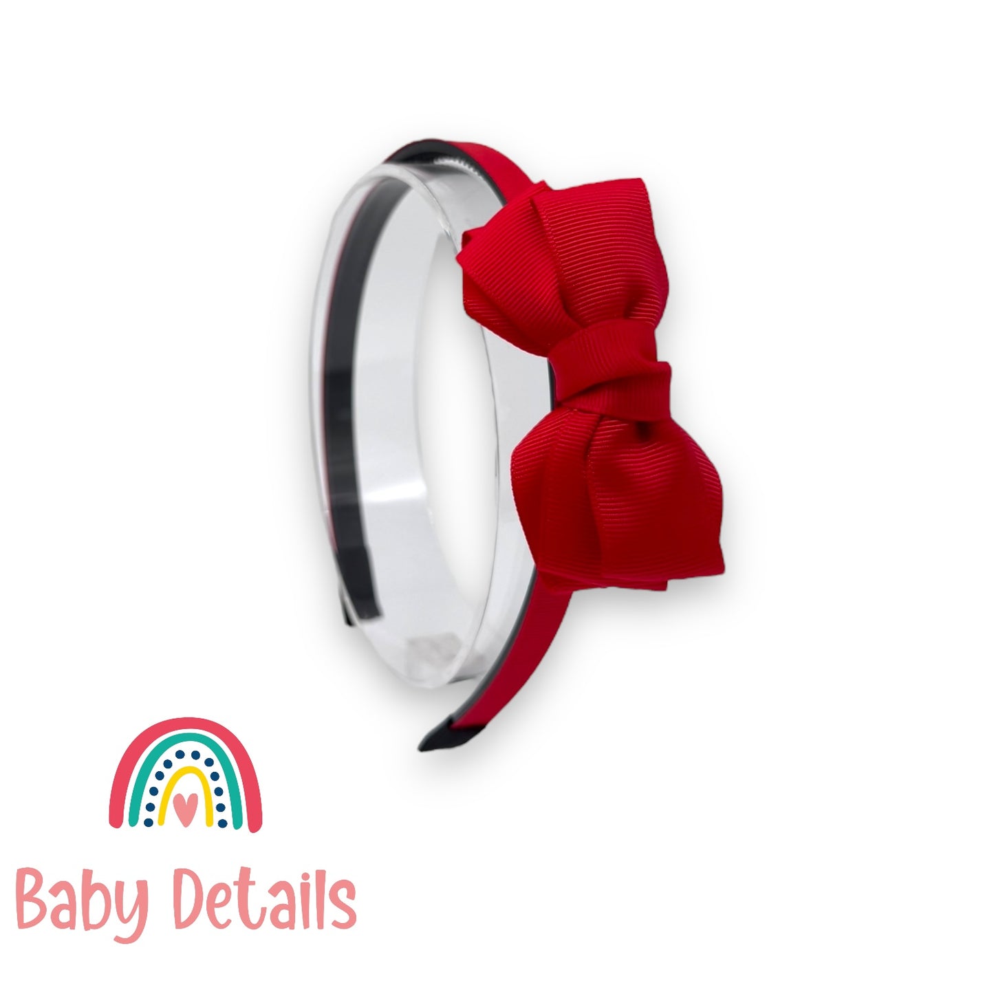 Headband with Layered Bow - Red