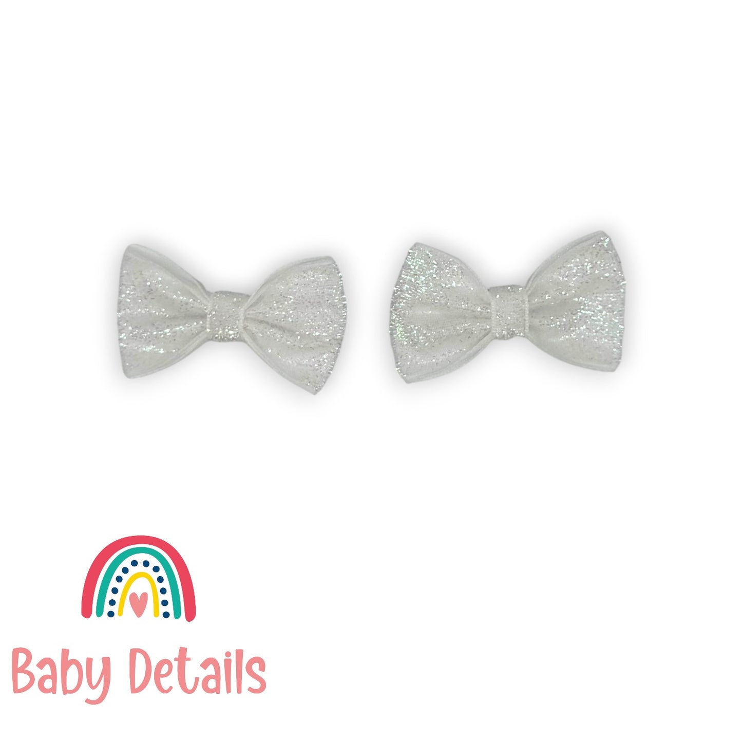 Set of 2 wide Shiny Ribbon - Pearl