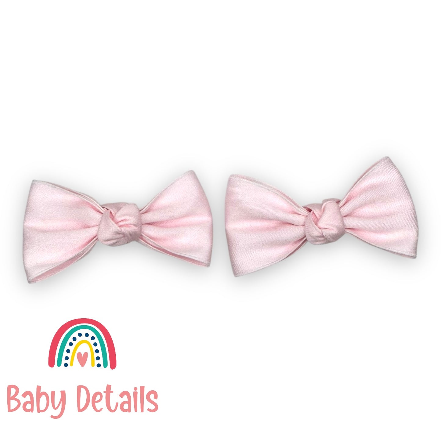 Set of 2 Classic Knot Bows - Light Pink