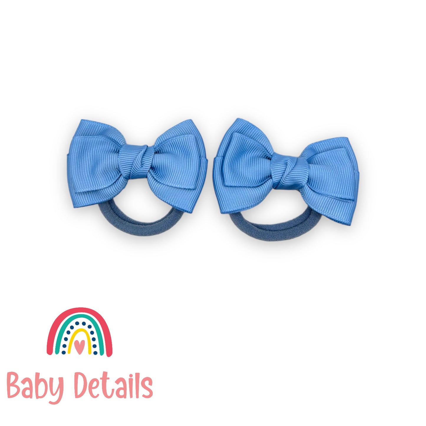 Set of 2 classic hair ties - Ice Blue