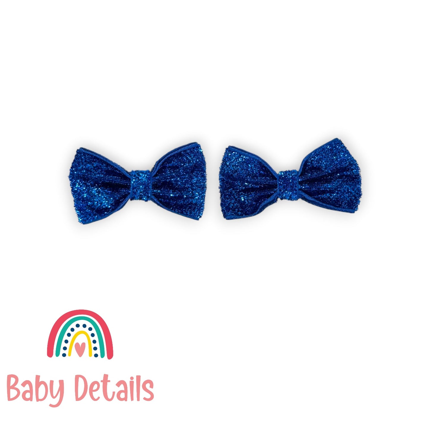 Set of 2 wide Shiny Ribbon - Blue