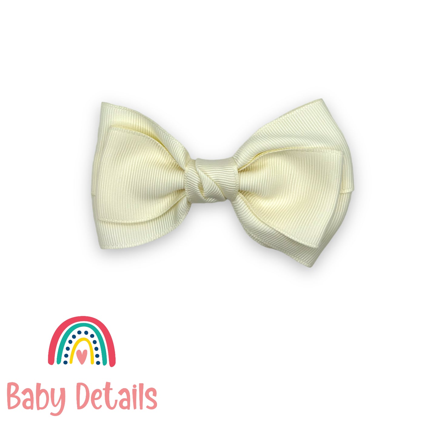 Big Classic Bow hair clip - Ivory