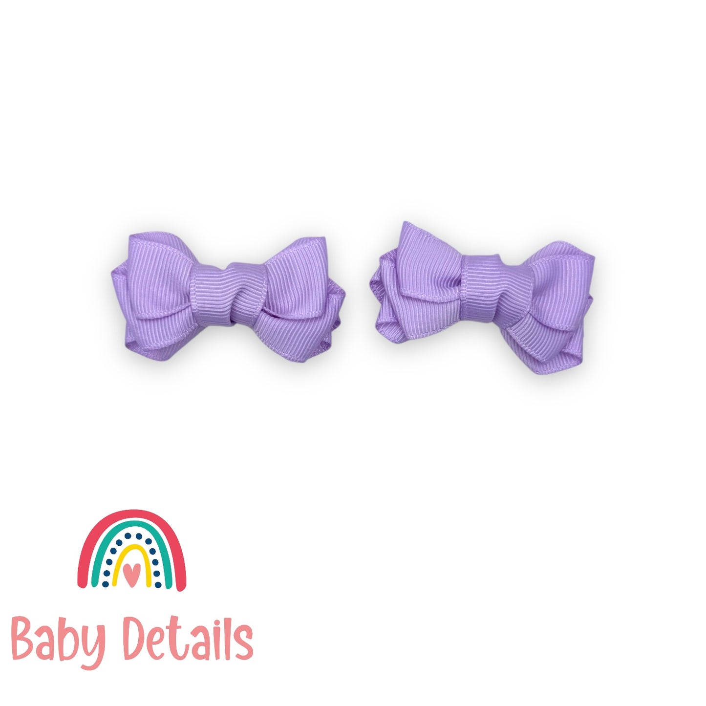 Set of 2 Mini Layers Hair Clips - Purple