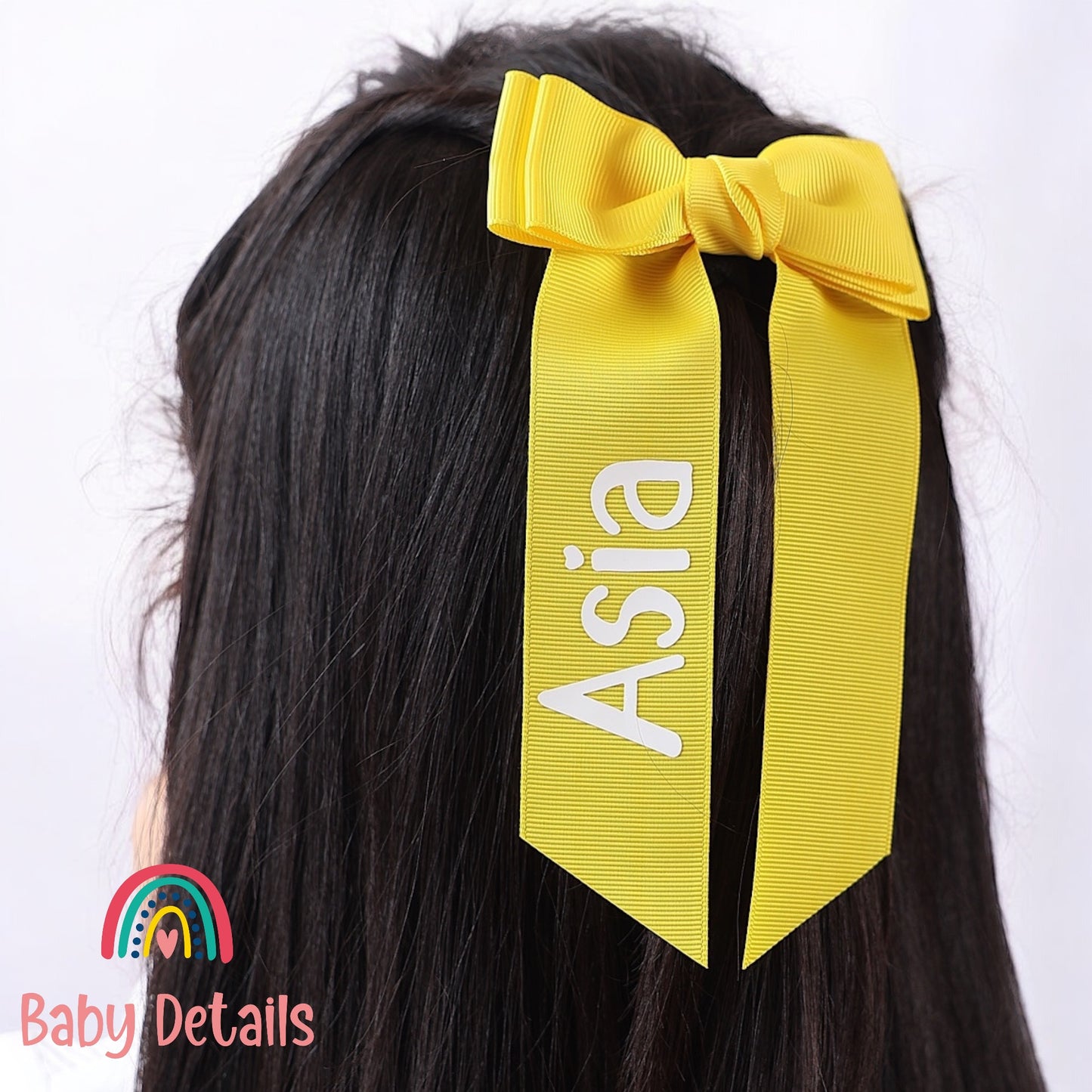 Long Simple Personalized Bow - Yellow