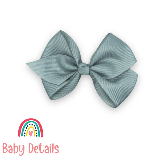 Double light grey big bow hair clip