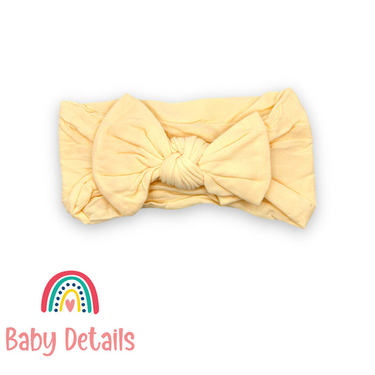 Light Peach Soft Bow Headband