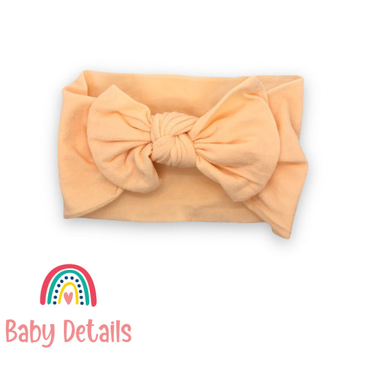 Peach Soft Bow Headband