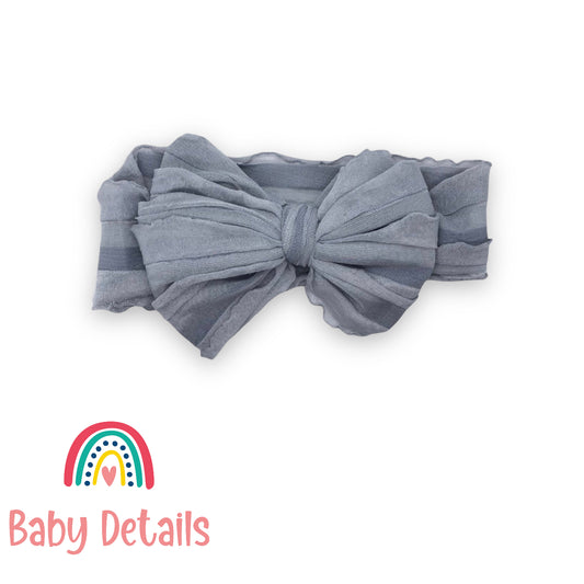 Dark Grey Big Bow Headband