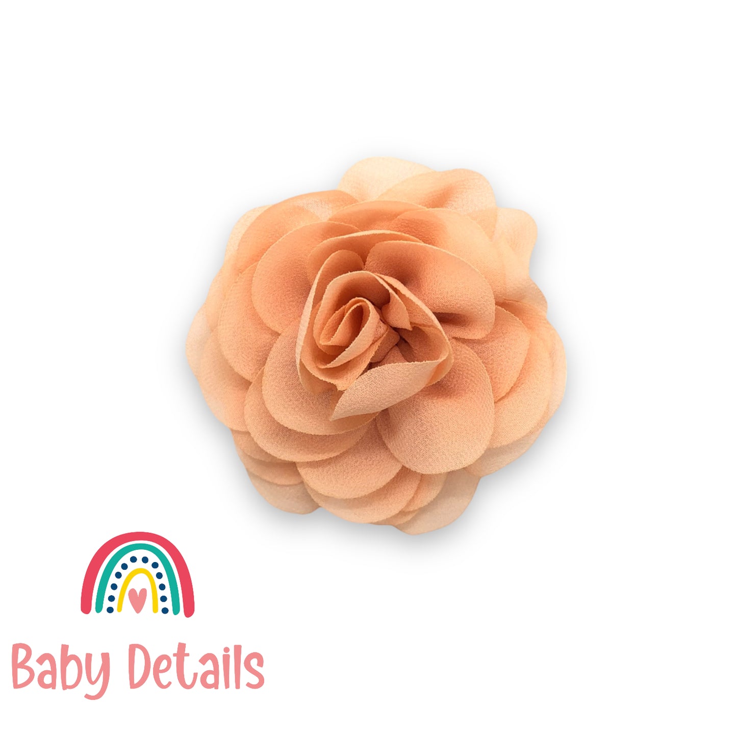 peach Chiffon petals hair clip