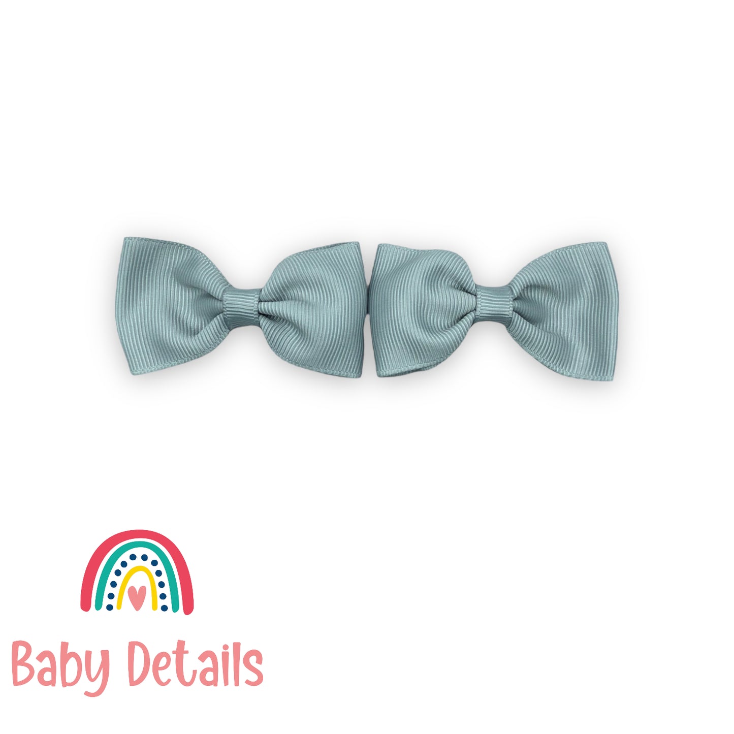 Basic Bow Hair Clips Light Gray