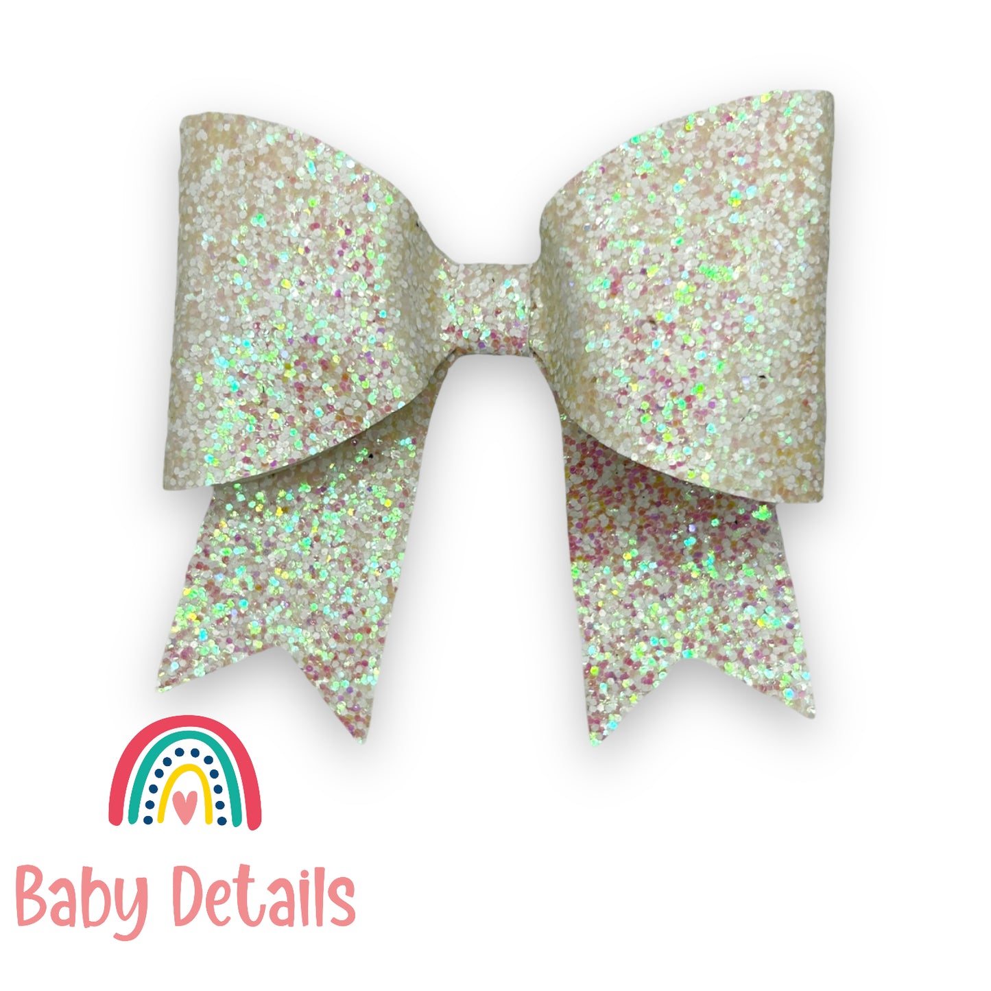 Special Bow Glitter Hair Clip - Pearl