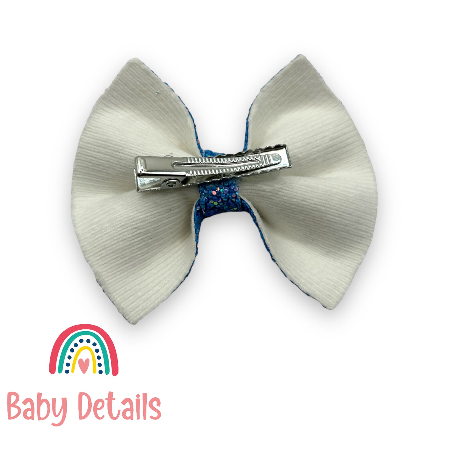 Big Bow Glitter Hair Clip - Blue