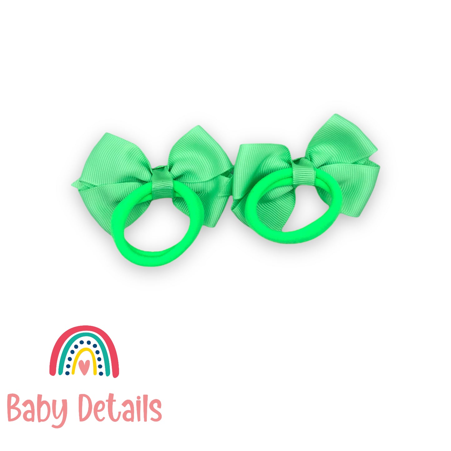 double green3 bow hair ties