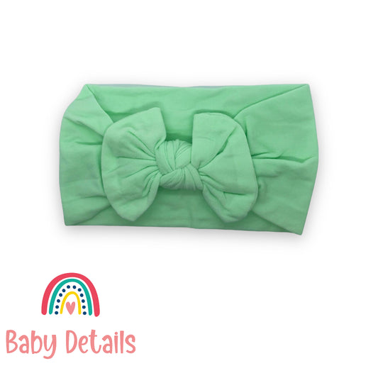 Light Green Soft Bow Headband