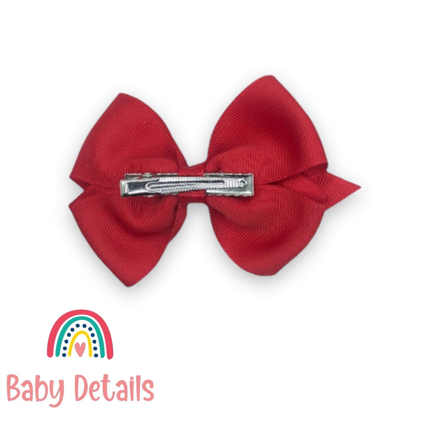 Double red big bow hair clip