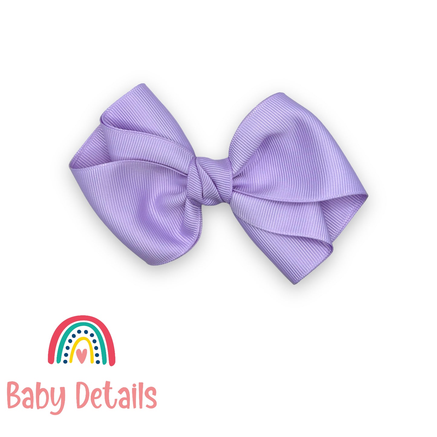 Big curved bow hair clip - Purple