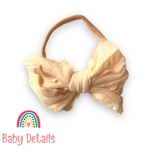 soft light beige elastic headband