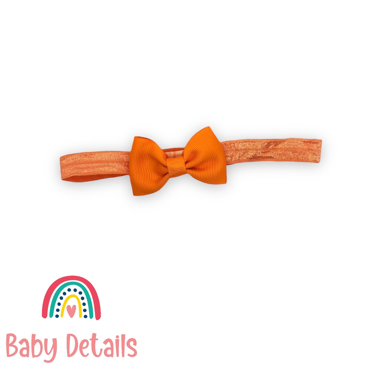 Orange Basic Bow Headband