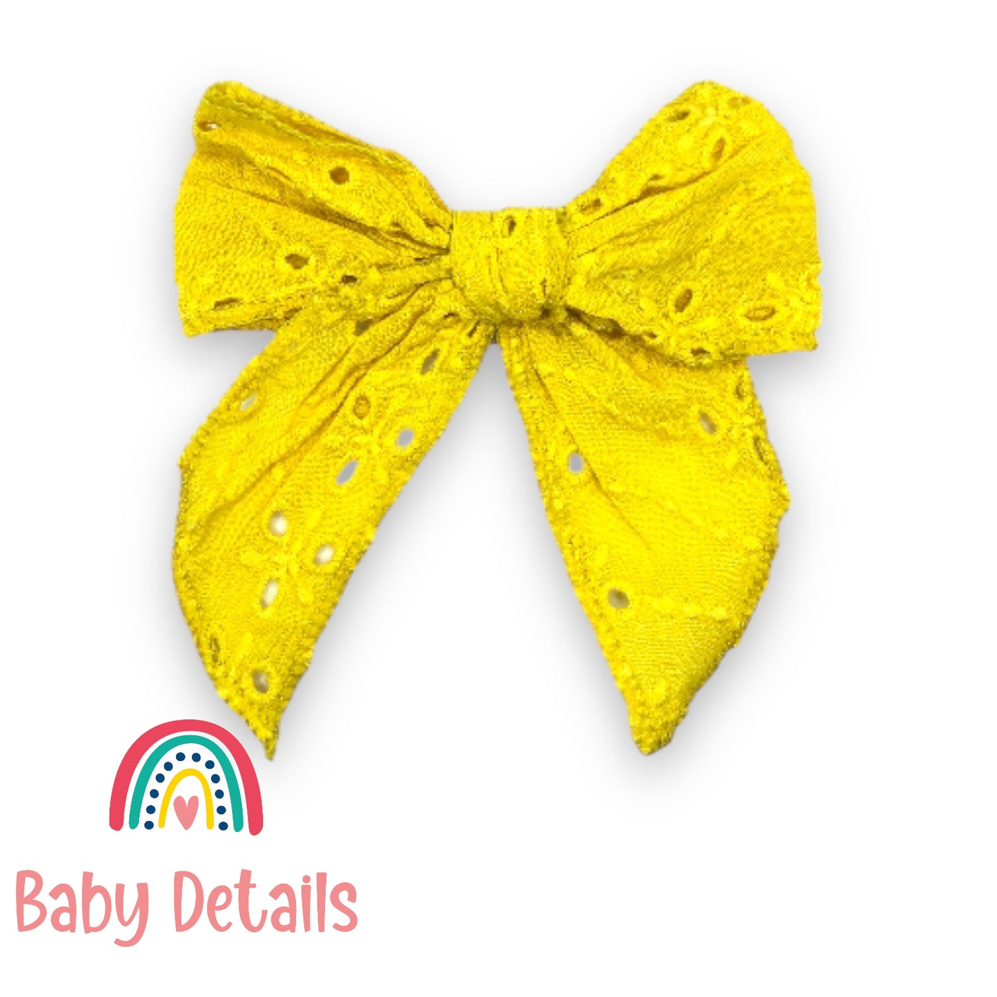 big yellow bow hair clip