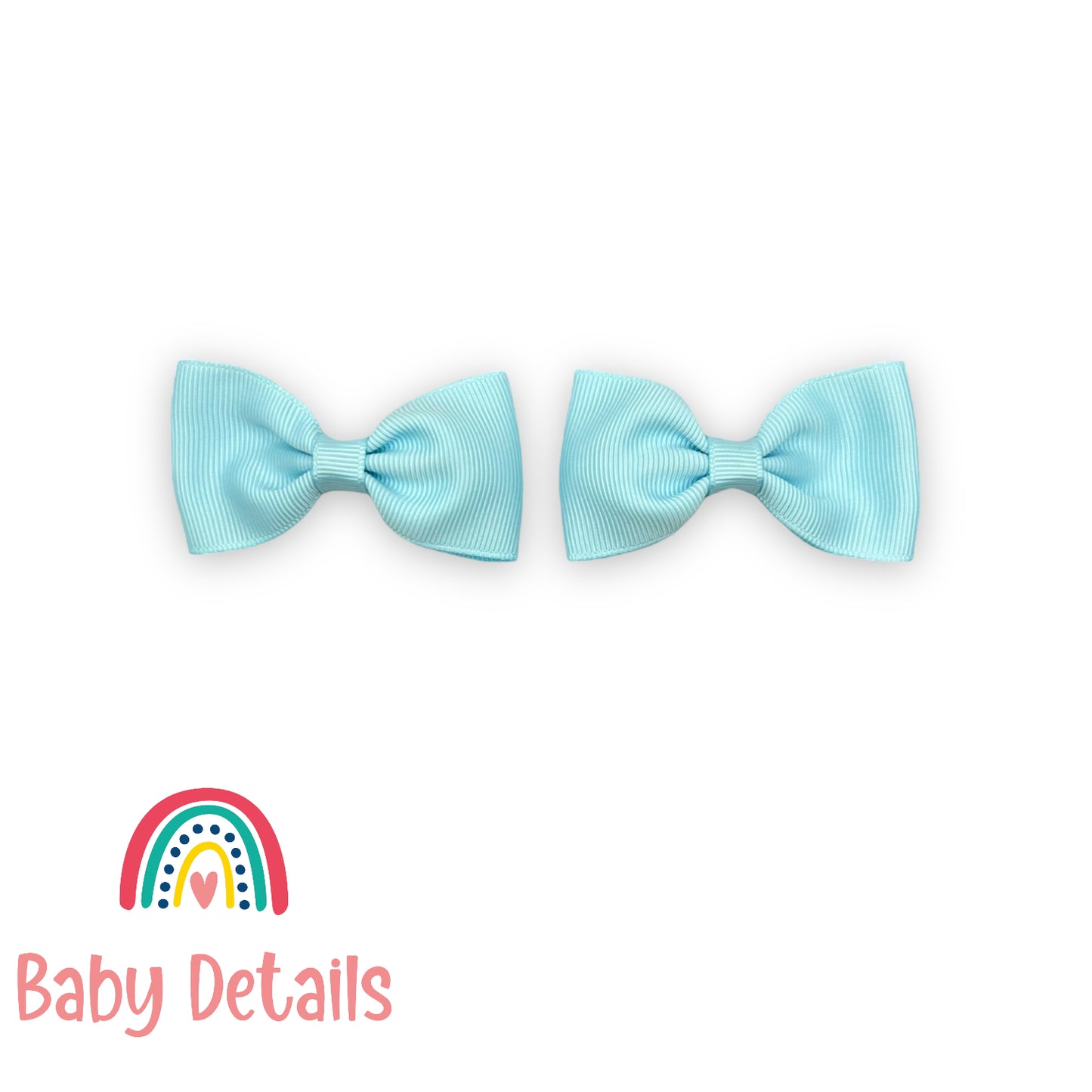 Basic Bow Hair Clips Light Blue