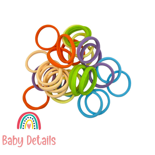 Plain Hair Ties - Ice Cream Colors - 30 pcs