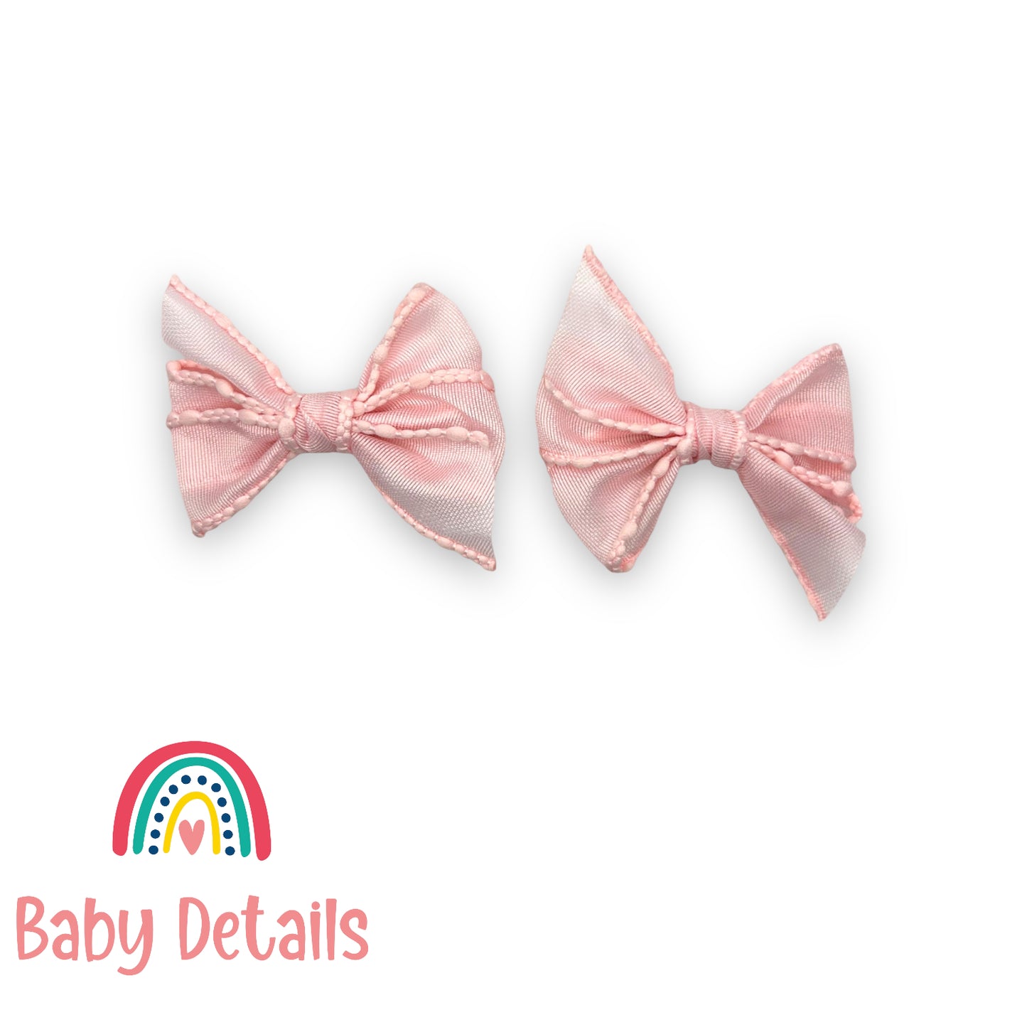 Elegant Bow Hair Clips - Pink