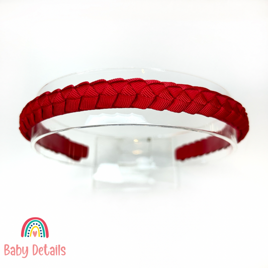 Braided Headband - Red