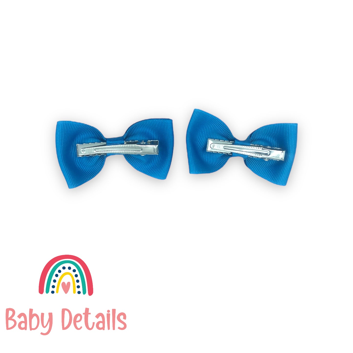 Basic Bow Hair Clips Blue 1