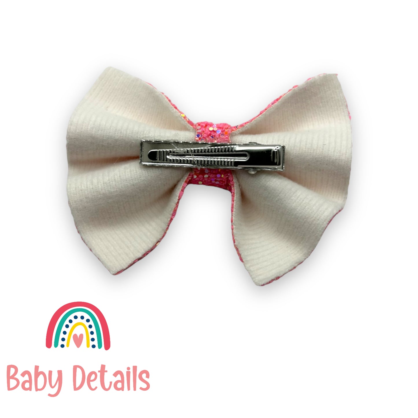 Big Bow Glitter Hair Clip - Pink