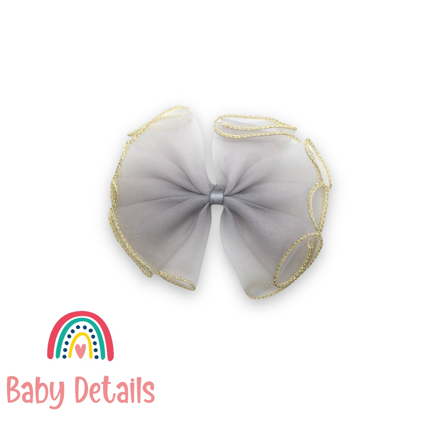 Organza Hair Clip Gray