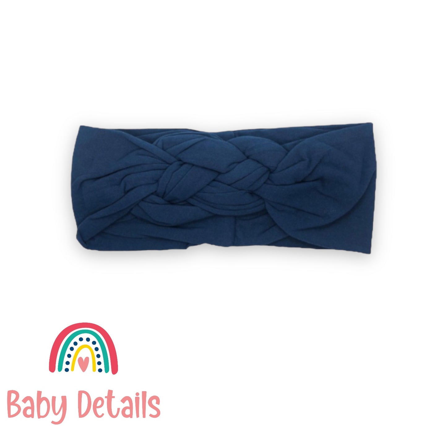 Navy Blue Braided Headband