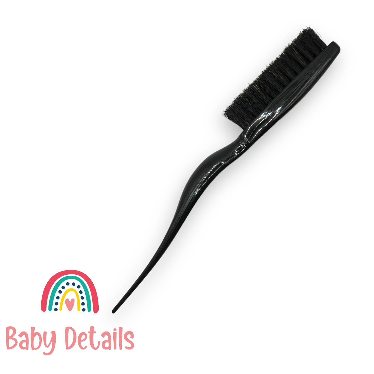 Professional hair brush with nylon bristle - Black