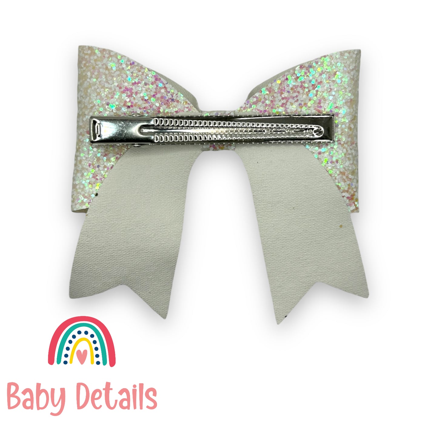 Special Bow Glitter Hair Clip - Pearl