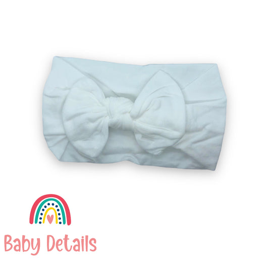 White Soft Bow Headband