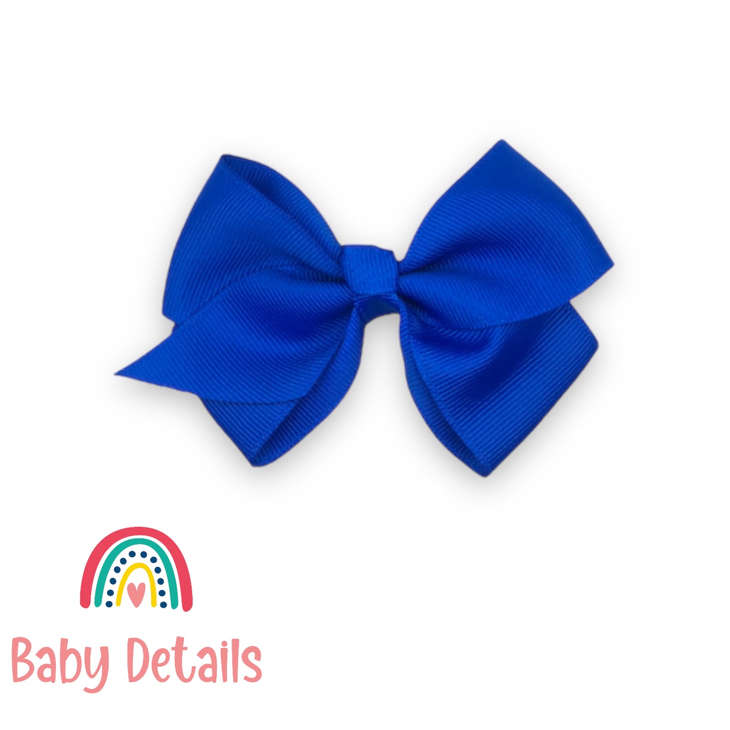 Double Royal blue big bow hair clip