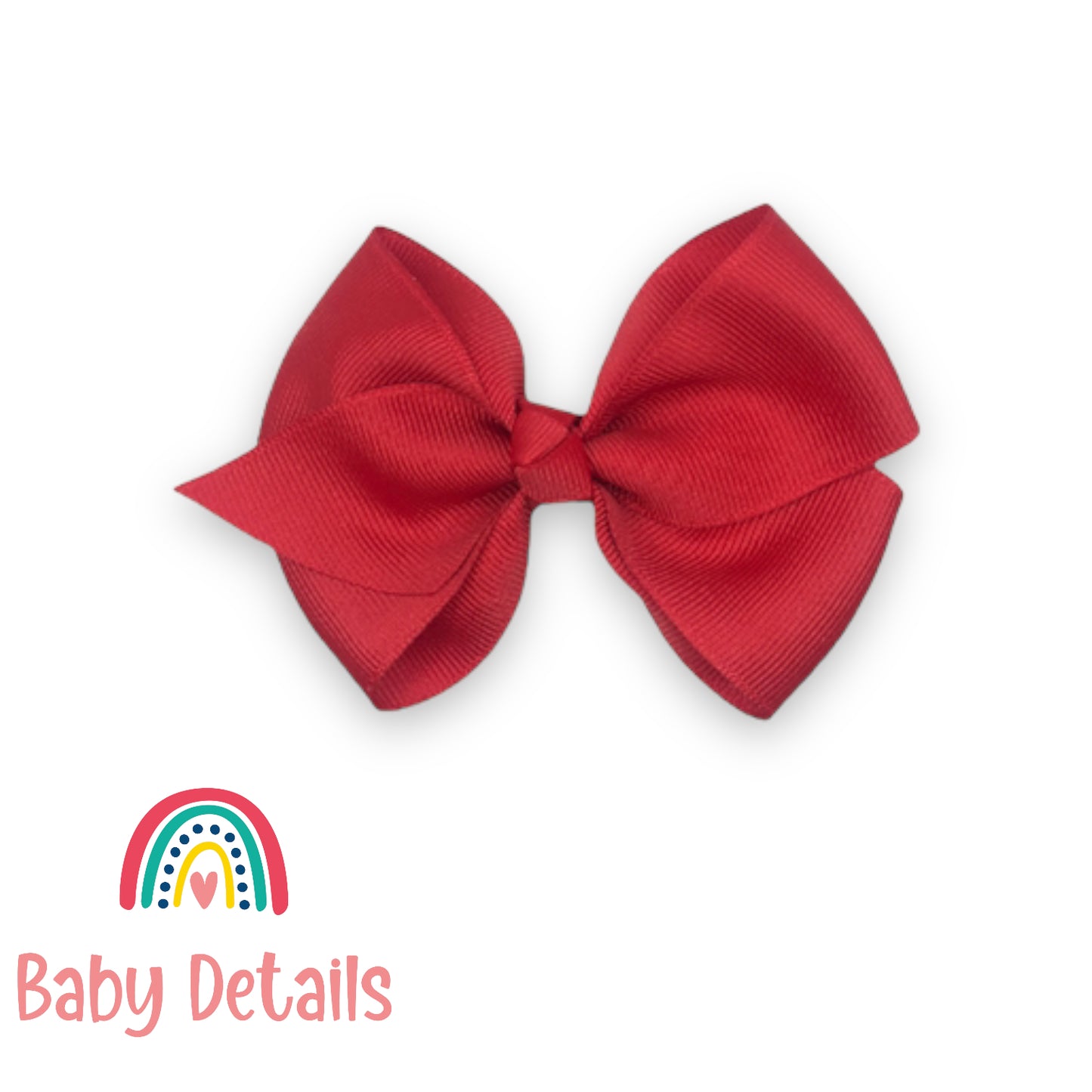 Double red big bow hair clip