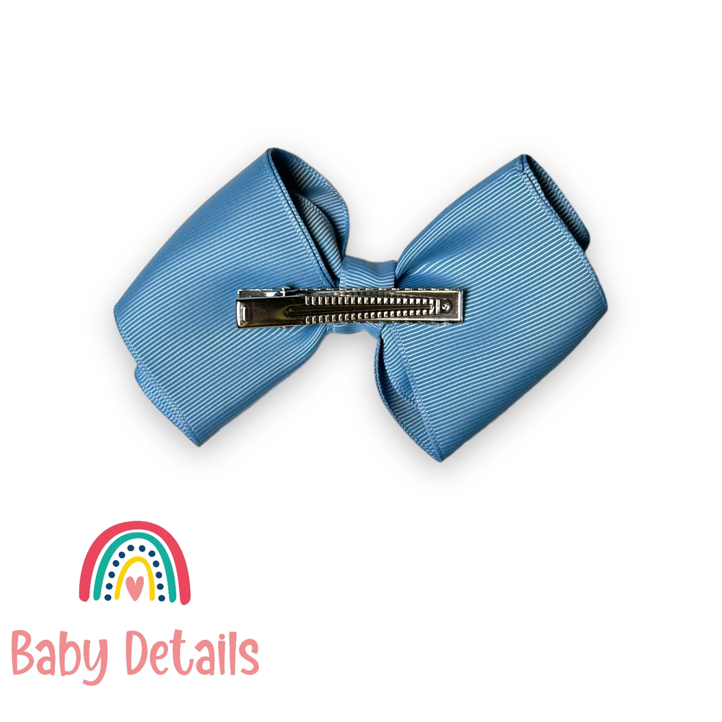 Big curved bow hair clip - Ice Blue