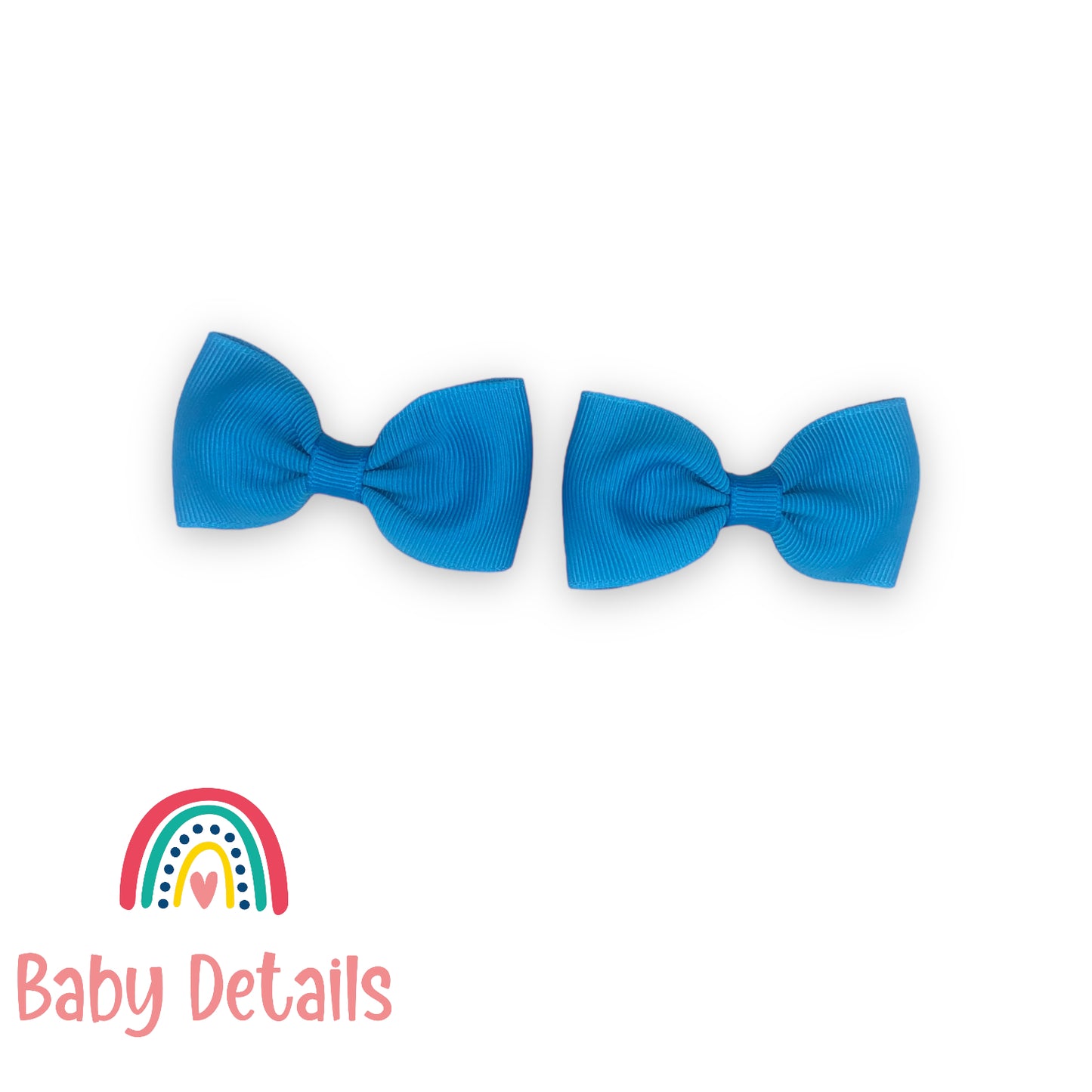 Basic Bow Hair Clips Blue 1