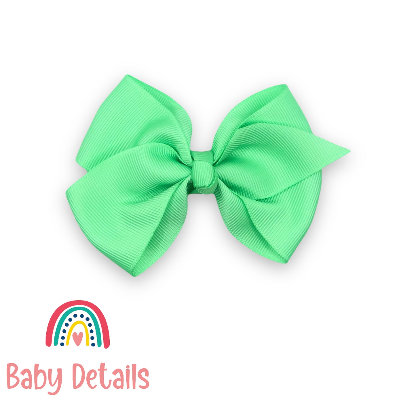 Double green3 big bow hair clip