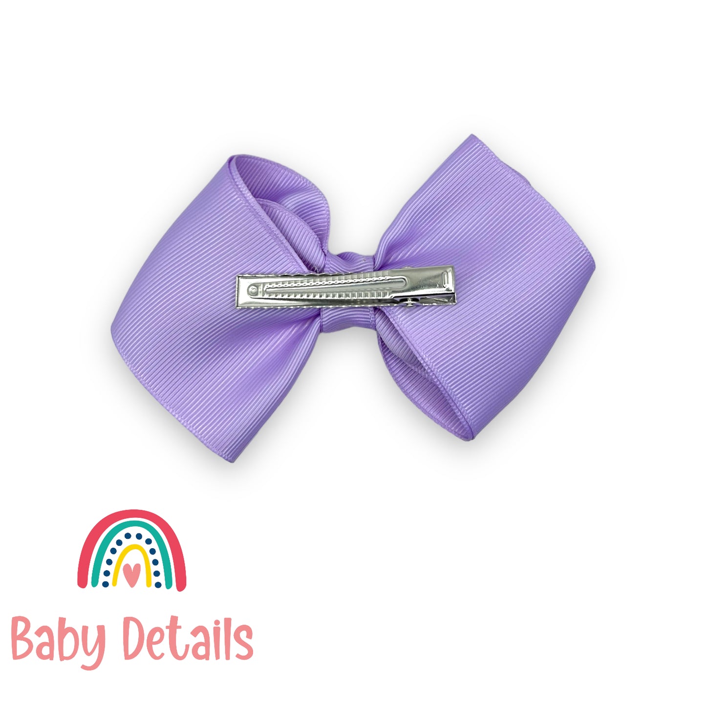 Big curved bow hair clip - Purple