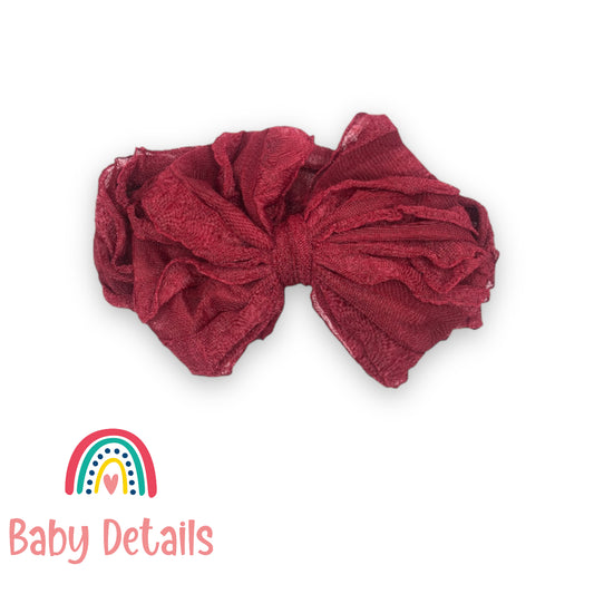 Maroon Big Bow Headband